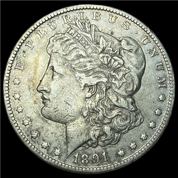 1891-CC Silver Morgan Dollar NEARLY  UNCIRCULATED
