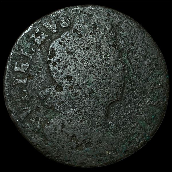 1695-1701 England Halfpenny William III  NICELY CIRCULATED