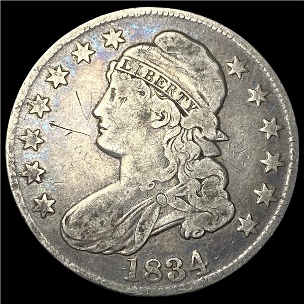 1834 Capped Bust Half Dollar LIGHTLY  CIRCULATED