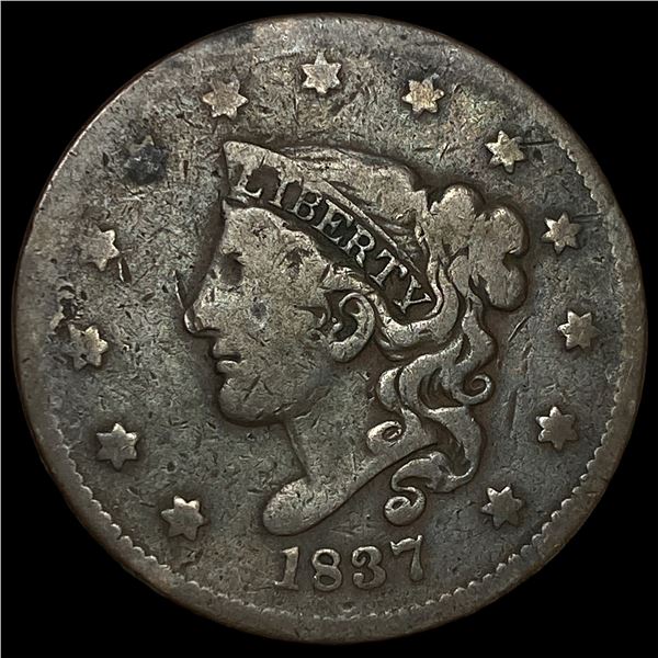 1837 Coronet Head Large Cent LIGHTLY  CIRCULATED