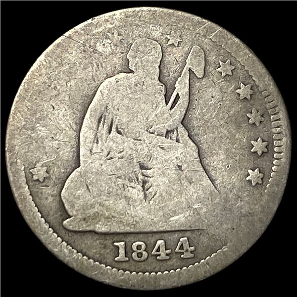 1844-O Silver Seated Liberty Quarter NICELY  CIRCULATED