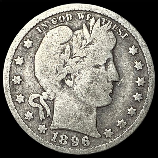 1896-O Barber Silver Quarter NICELY  CIRCULATED