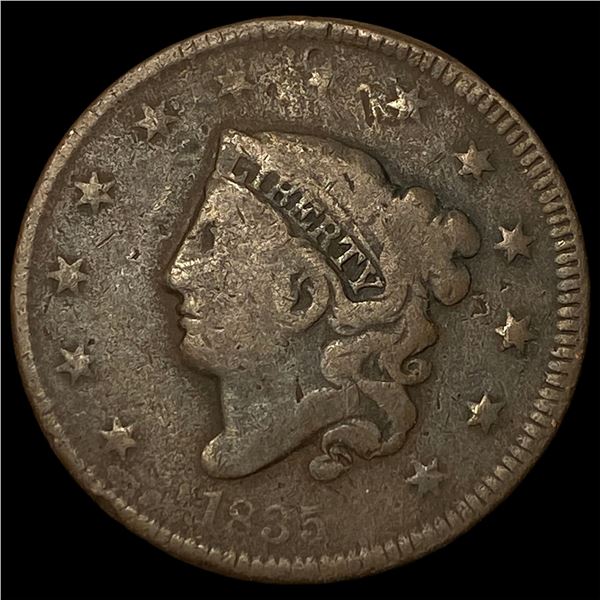 1835 Coronet Head Large Cent NICELY  CIRCULATED