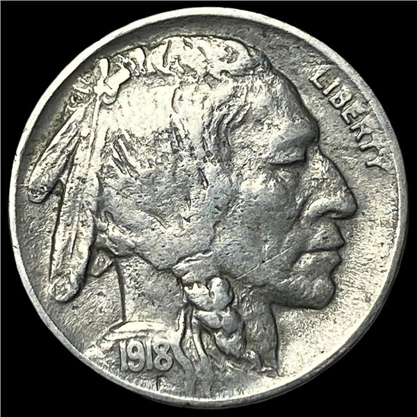 1918-D Buffalo Nickel NEARLY UNCIRCULATED