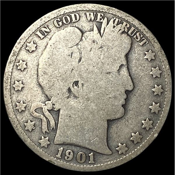 1901-S Silver Barber Half Dollar NICELY  CIRCULATED