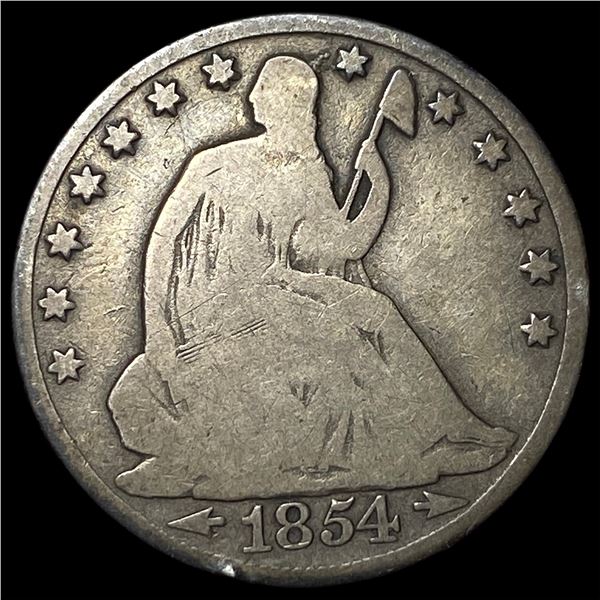 1854-O Silver Seated Liberty Half Dollar  NICELY CIRCULATED