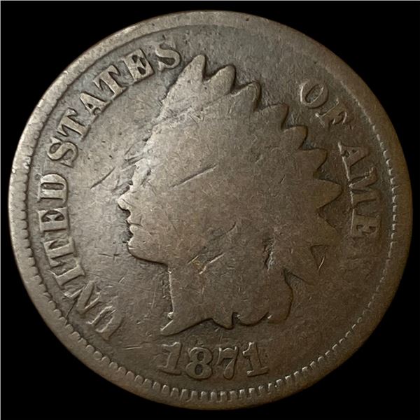 1871 Indian Head Cent NICELY CIRCULATED