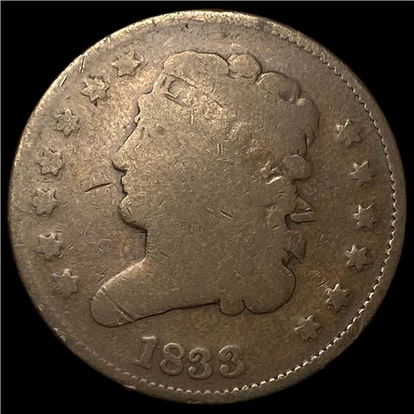 1833 Classic Head Half Cent NICELY CIRCULATED