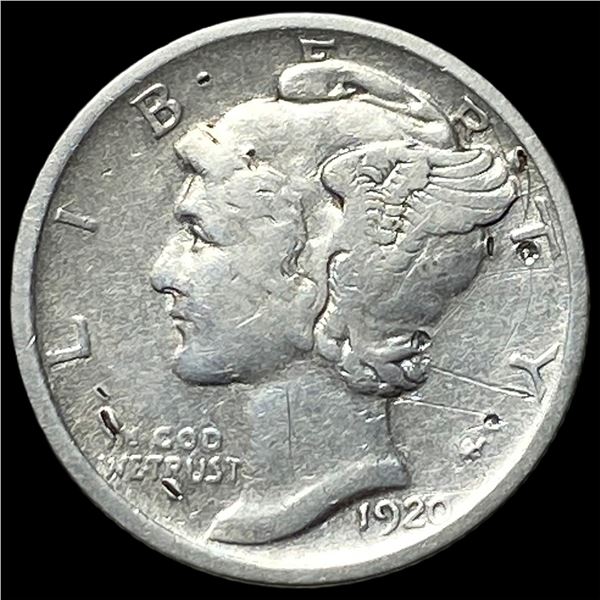 1920-S Silver Mercury Dime ABOUT UNCIRCULATED