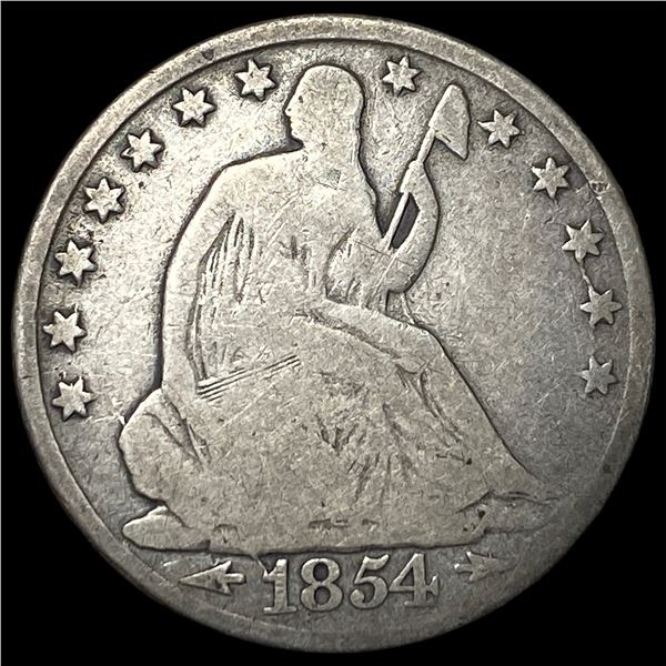 1854-O Silver Seated Liberty Half Dollar  NICELY CIRCULATED