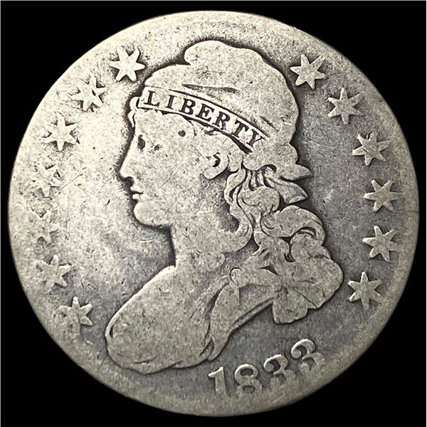 1833 Capped Bust Half Dollar NICELY  CIRCULATED