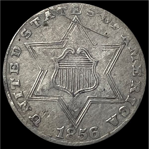 1856 Silver Three-Cent Piece HIGH GRADE