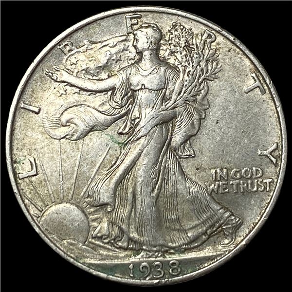 1938 Silver Walking Liberty Half Dollar  CLOSELY UNCIRCULATED