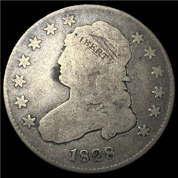 1828 Silver Capped Bust Quarter NICELY  CIRCULATED