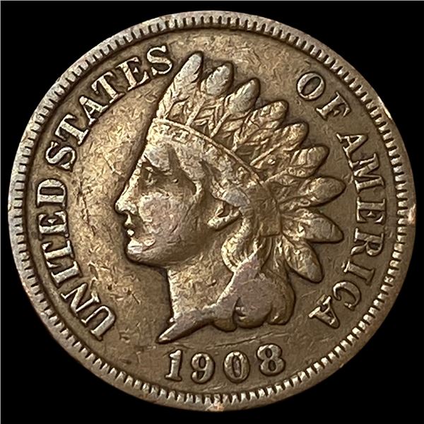 1908-S Indian Head Cent LIGHTLY CIRCULATED
