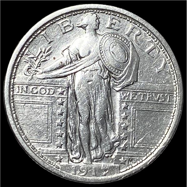 1917 Type 1 Standing Liberty Quarter NEARLY  UNCIRCULATED