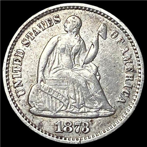 1873 Seated Liberty Half Dime CLOSELY  UNCIRCULATED