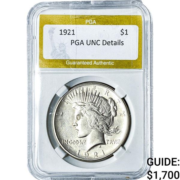 1921 Silver Peace Dollar PGA UNC