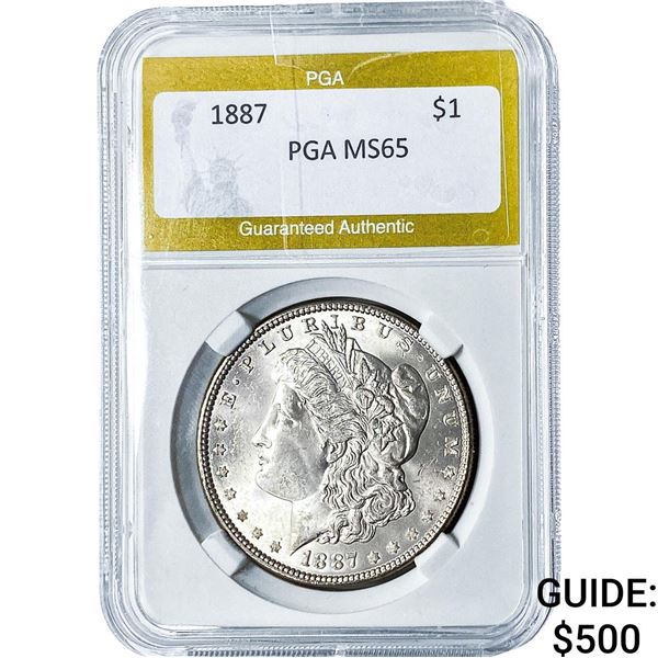 1887 Morgan Silver Dollar PGA MS65
