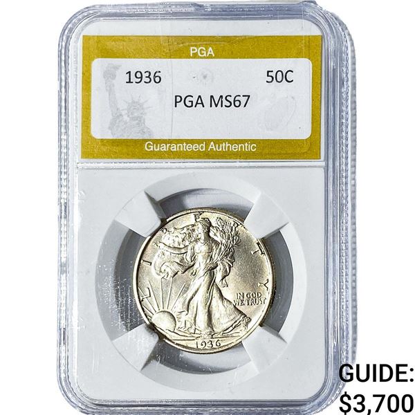 1936 Walking Liberty Half Dollar PGA MS67