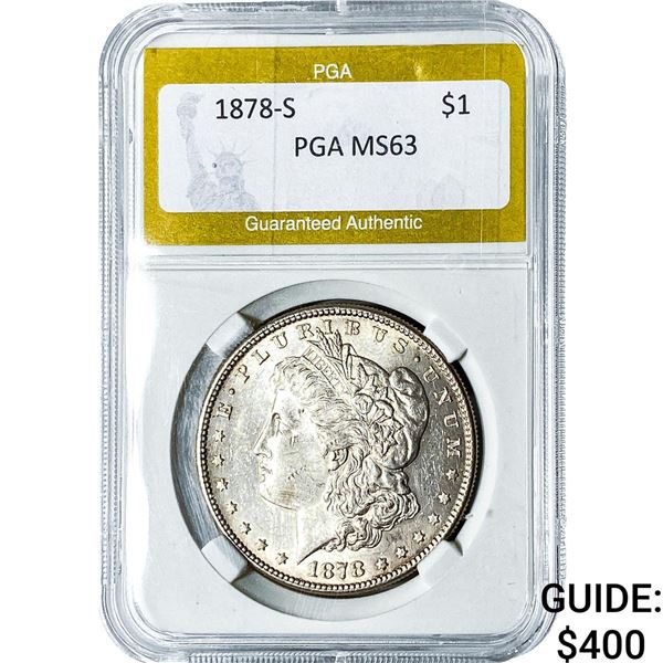 1878-S Morgan Silver Dollar PGA MS63