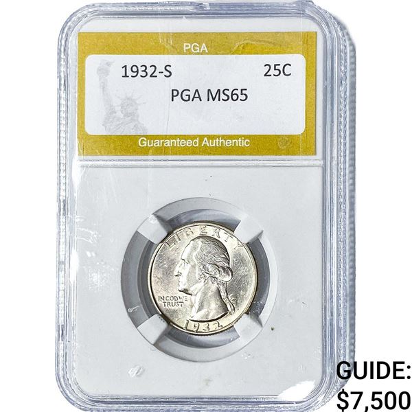 1932-S Washington Silver Quarter PGA MS65
