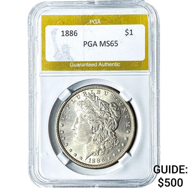 1886 Morgan Silver Dollar PGA MS65