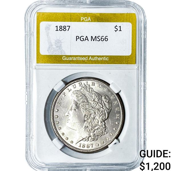 1887 Morgan Silver Dollar PGA MS66