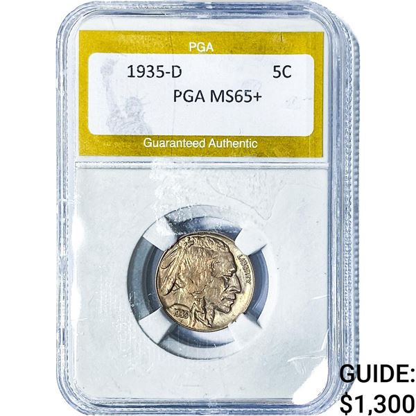 1935-D Buffalo Nickel PGA MS65+