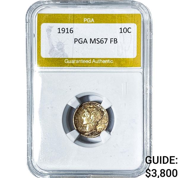 1916 Mercury Silver Dime PGA MS67 FB