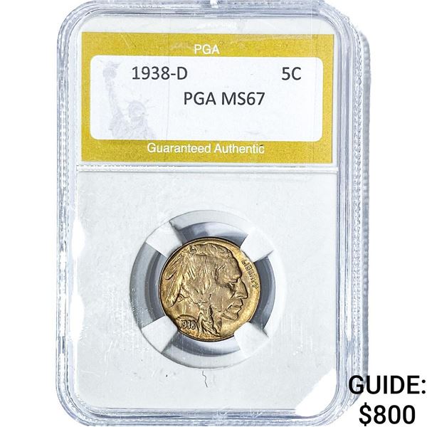 1938-D Buffalo Nickel PGA MS67