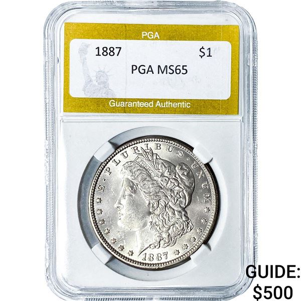 1887 Morgan Silver Dollar PGA MS65