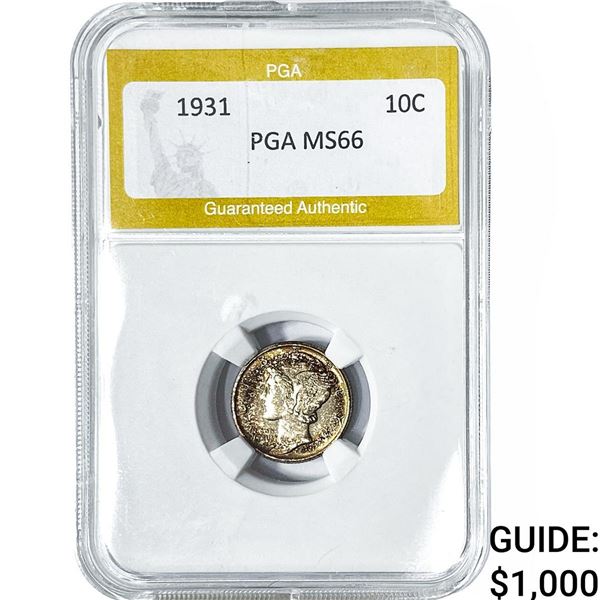 1931 Mercury Silver Dime PGA MS66