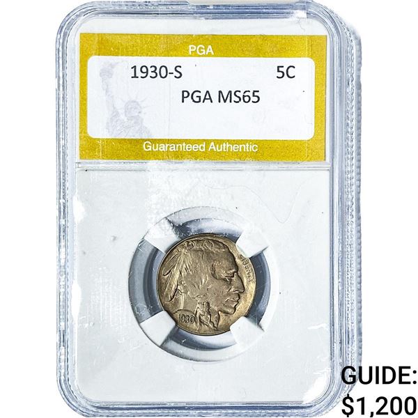 1930-S Buffalo Nickel PGA MS65