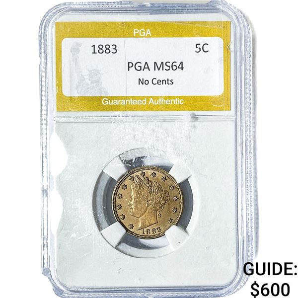 1883 Liberty Victory Nickel PGA MS64 No cents