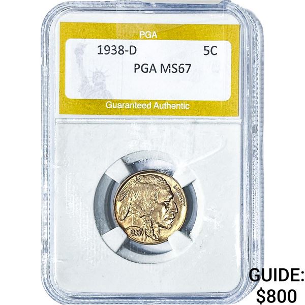 1938-D Buffalo Nickel PGA MS67