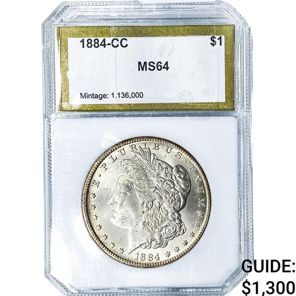1884-CC Morgan Silver Dollar PCI MS64