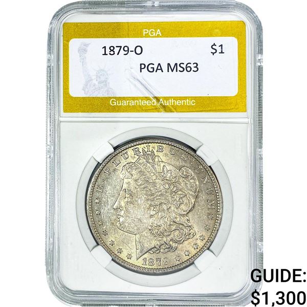 1879-O Morgan Silver Dollar PGA MS63