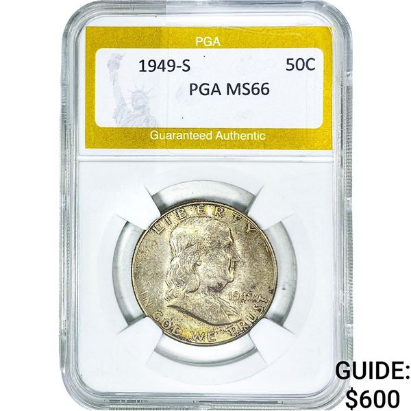 1949-S Franklin Half Dollar PGA MS66