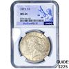 Image 1 : 1923 Silver Peace Dollar NGC MS61