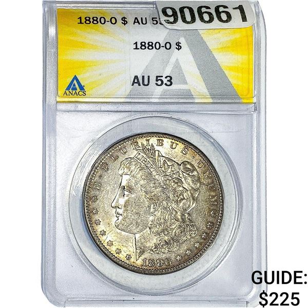 1880-O Morgan Silver Dollar ANACS AU53