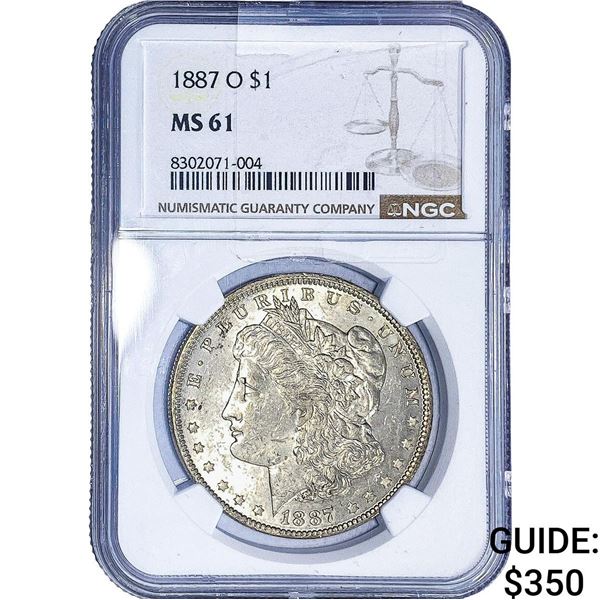 1887-O Morgan Silver Dollar NGC MS61