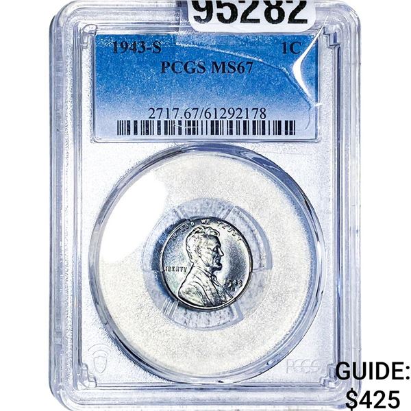 1943-S Wheat Cent PCGS MS67