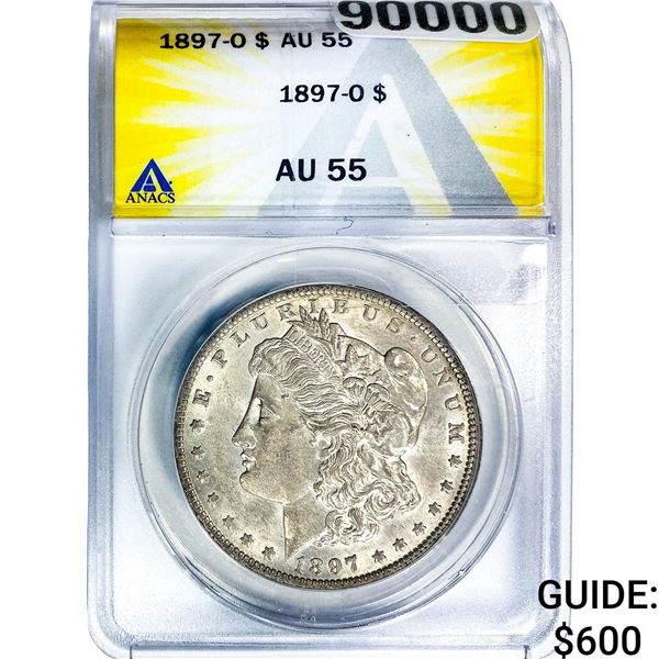 1897-O Morgan Silver Dollar ANACS AU55