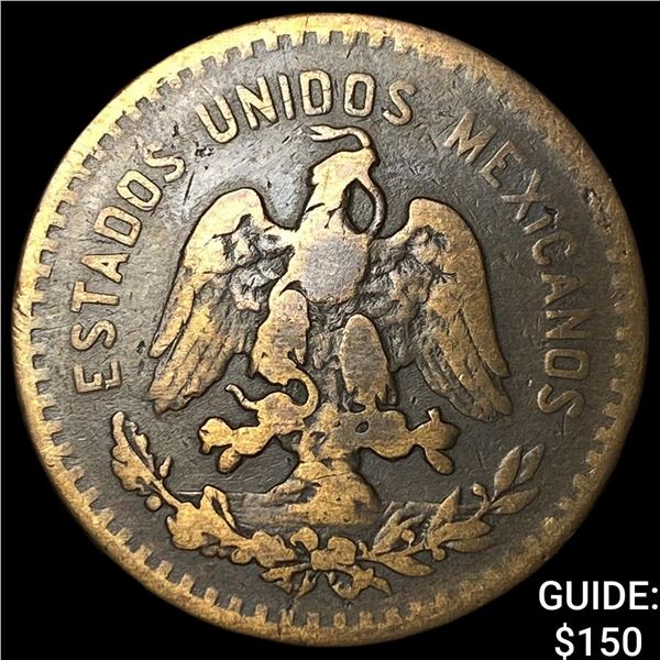 1917 Mexico Bronze 5 Centavos Key Date
