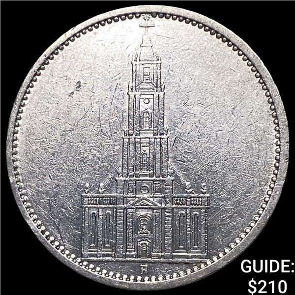1935A Germany Silver 5 Reichs Mark