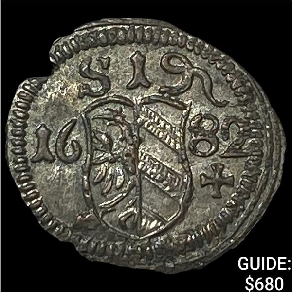 1682 German States Nuremberg Billon Pfennig