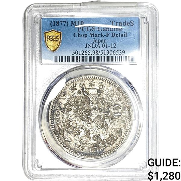 1877 Japan Silver Trade Dollar PCGS FDetails Chop