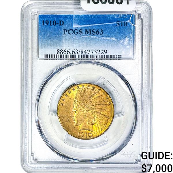 1910-D $10 Gold Eagle PCGS MS63