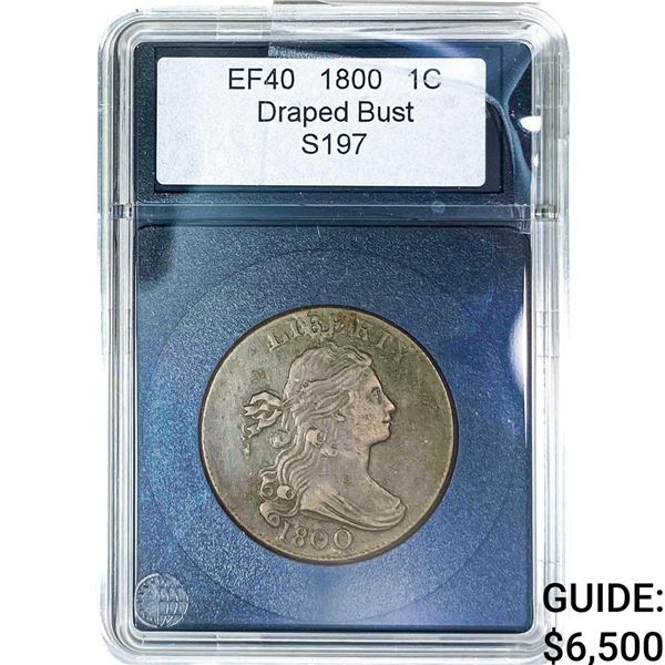 1800 Draped Bust Large Cent CoinWorld EF40 S197